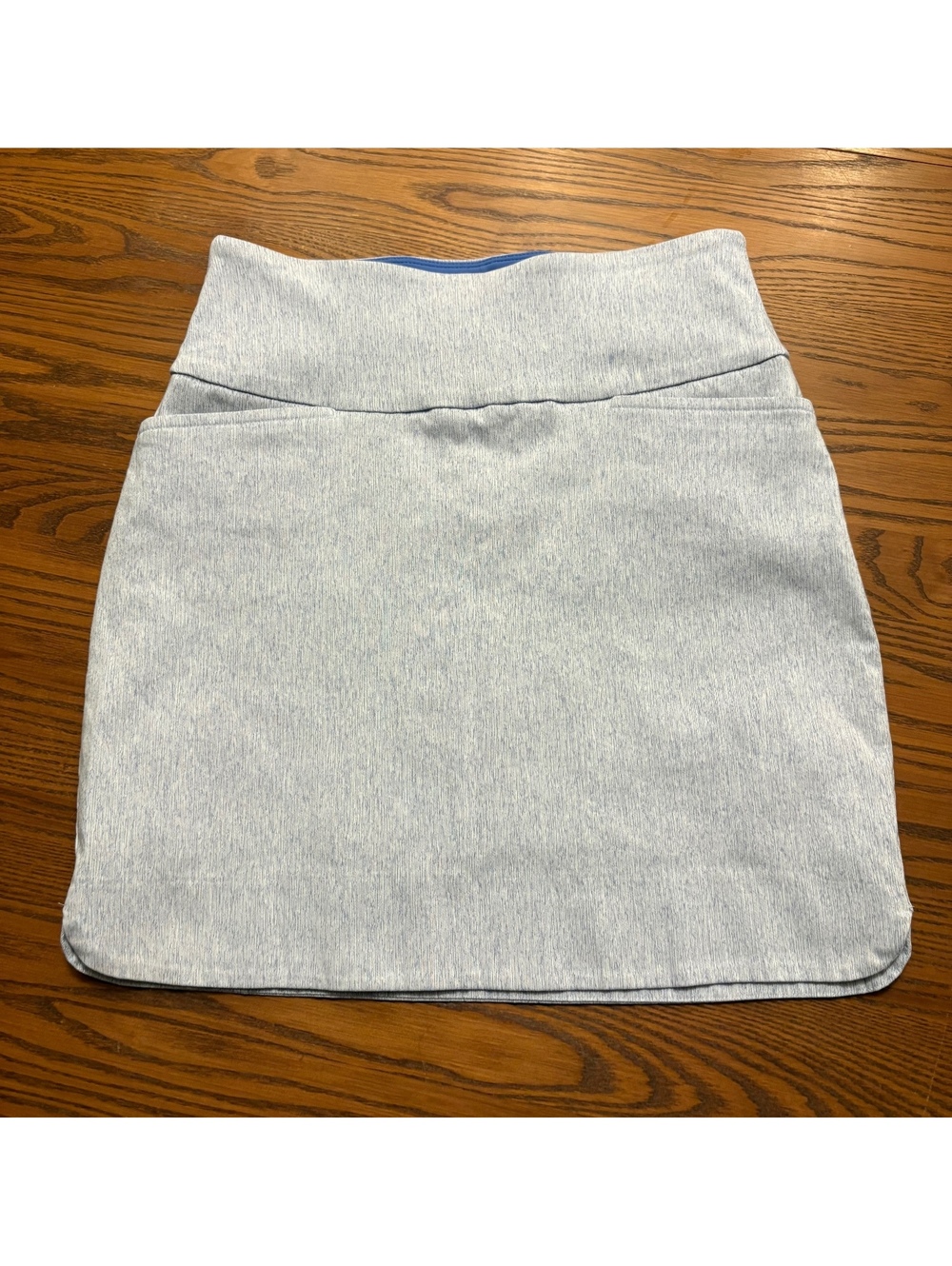 S.C. & Co. Blue Heathered Athletic Skort Size Small Built-In Shorts